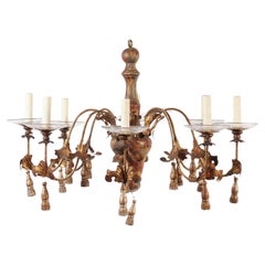 Late 19th Century Genovese Italian 8 Lite Chandelier