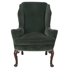 Late 19th Century George I Style Mahogany Wing Chair