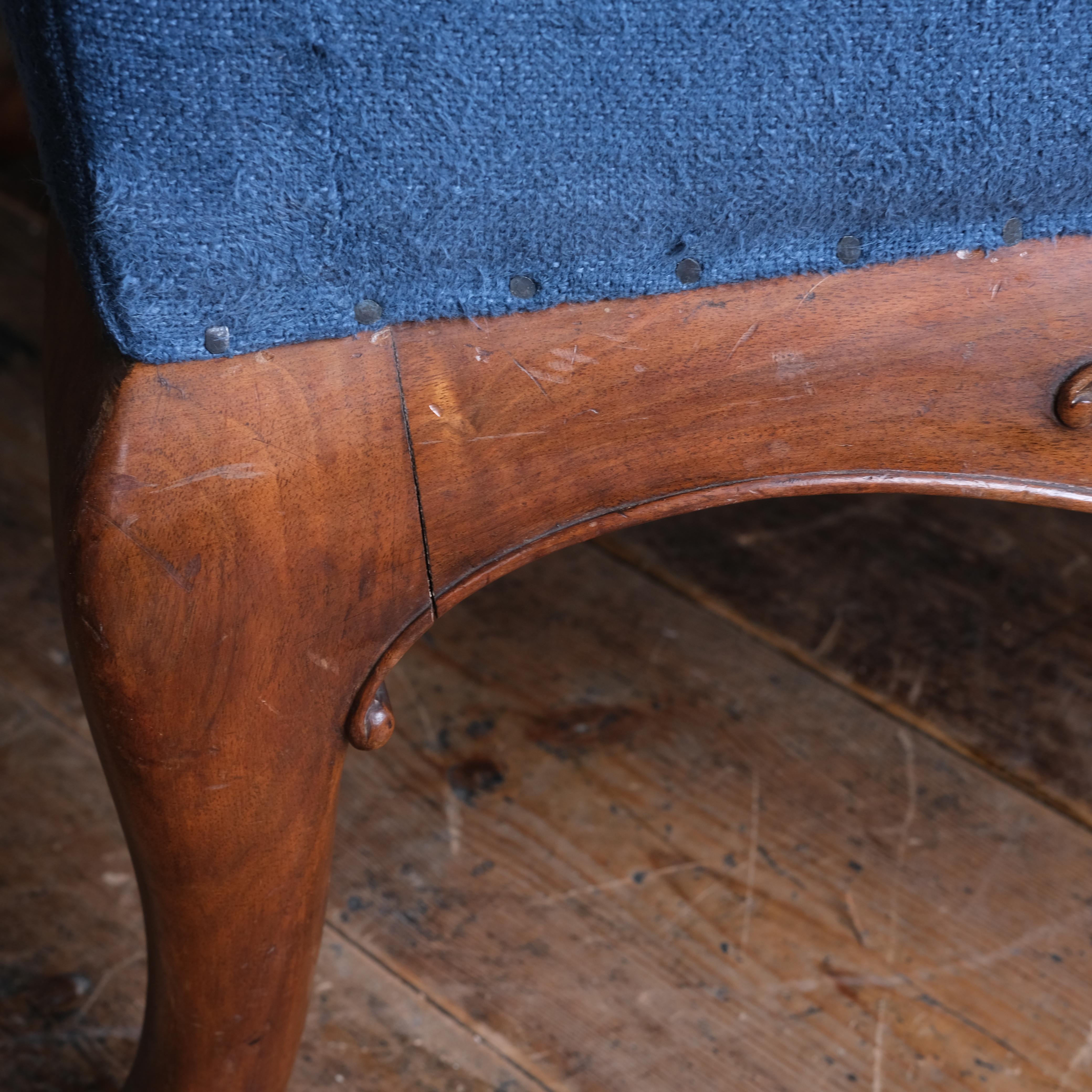 Late 19th Century George I Style Walnut Wingback Armchair For Sale 8