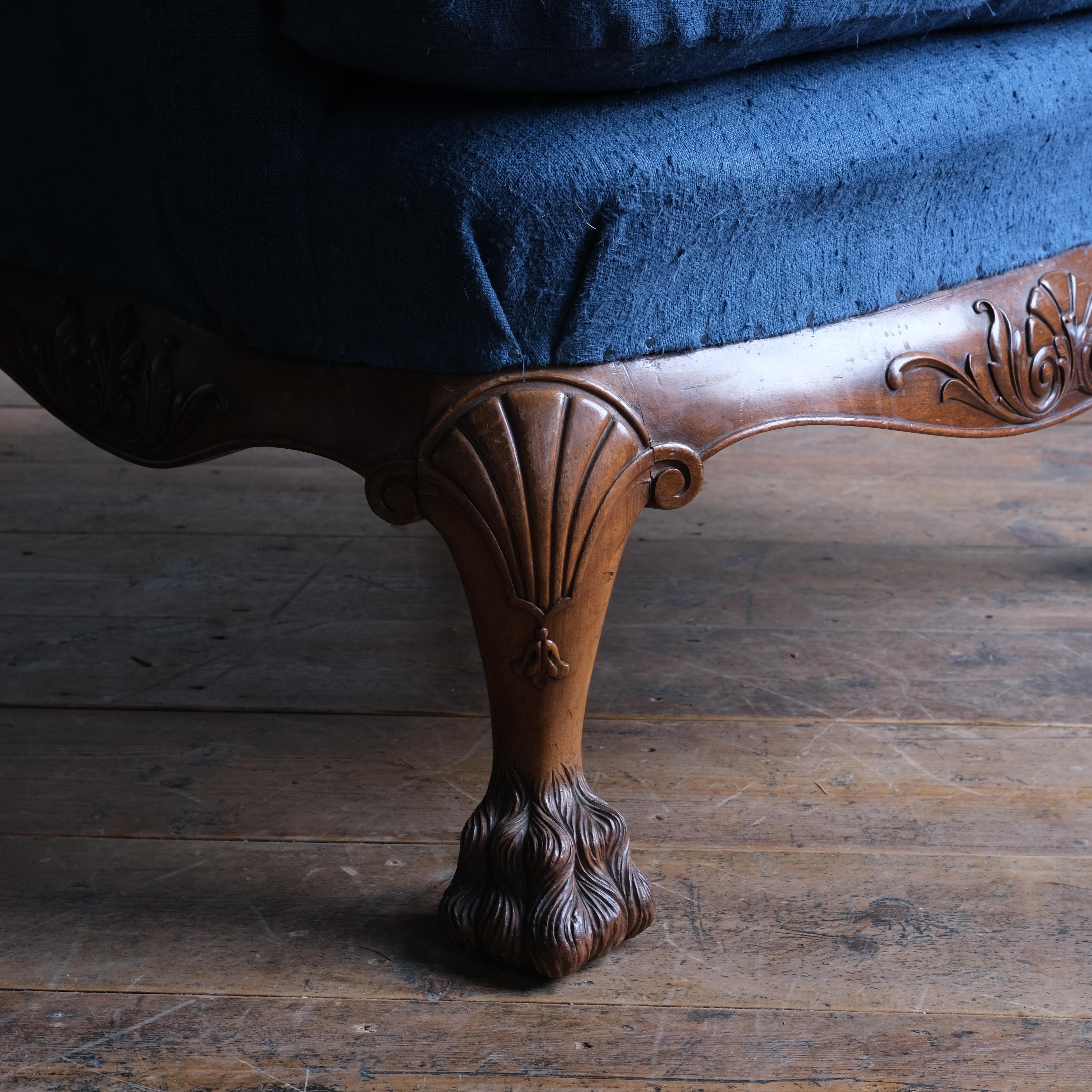 Late 19th Century George I Style Walnut Wingback Armchair For Sale 13