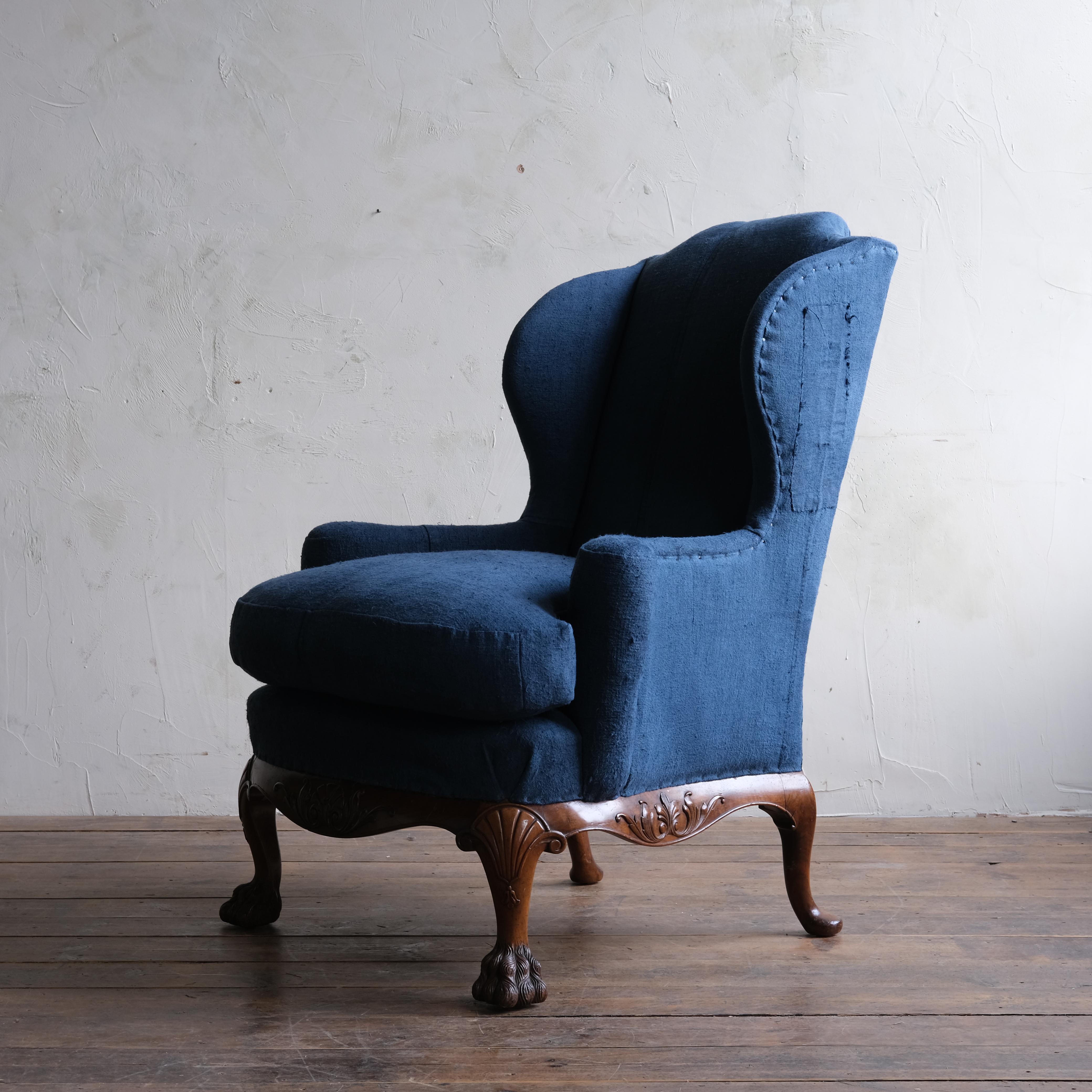 Late 19th Century George I Style Walnut Wingback Armchair For Sale 2