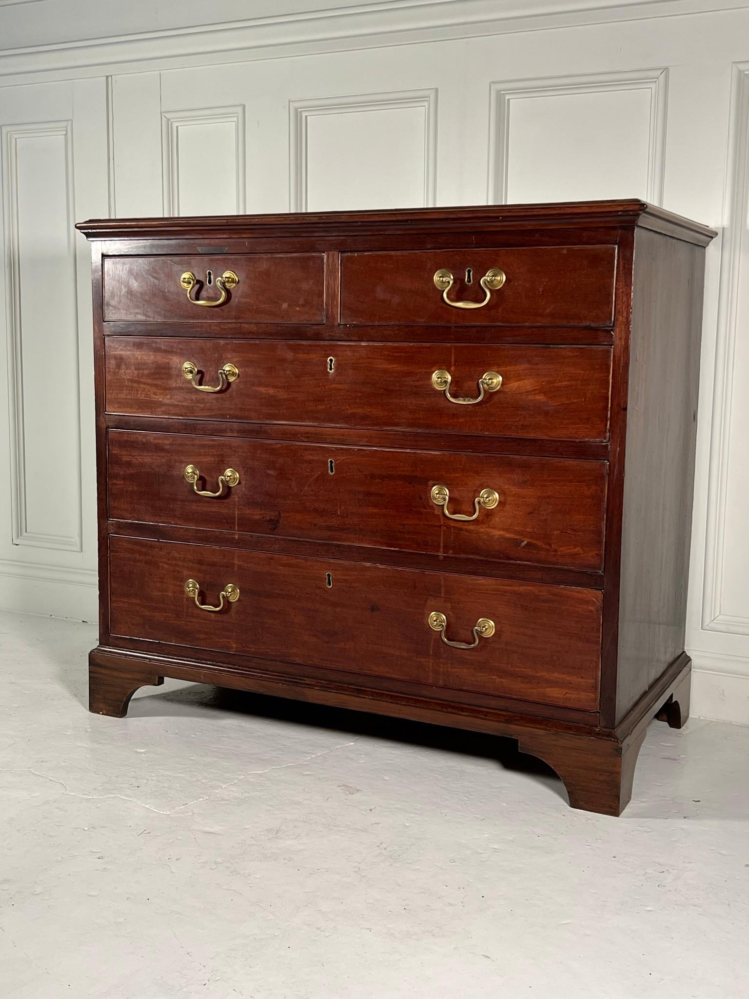 Mahogany Late 19th Century Georgian Revival Chest of Drawers For Sale