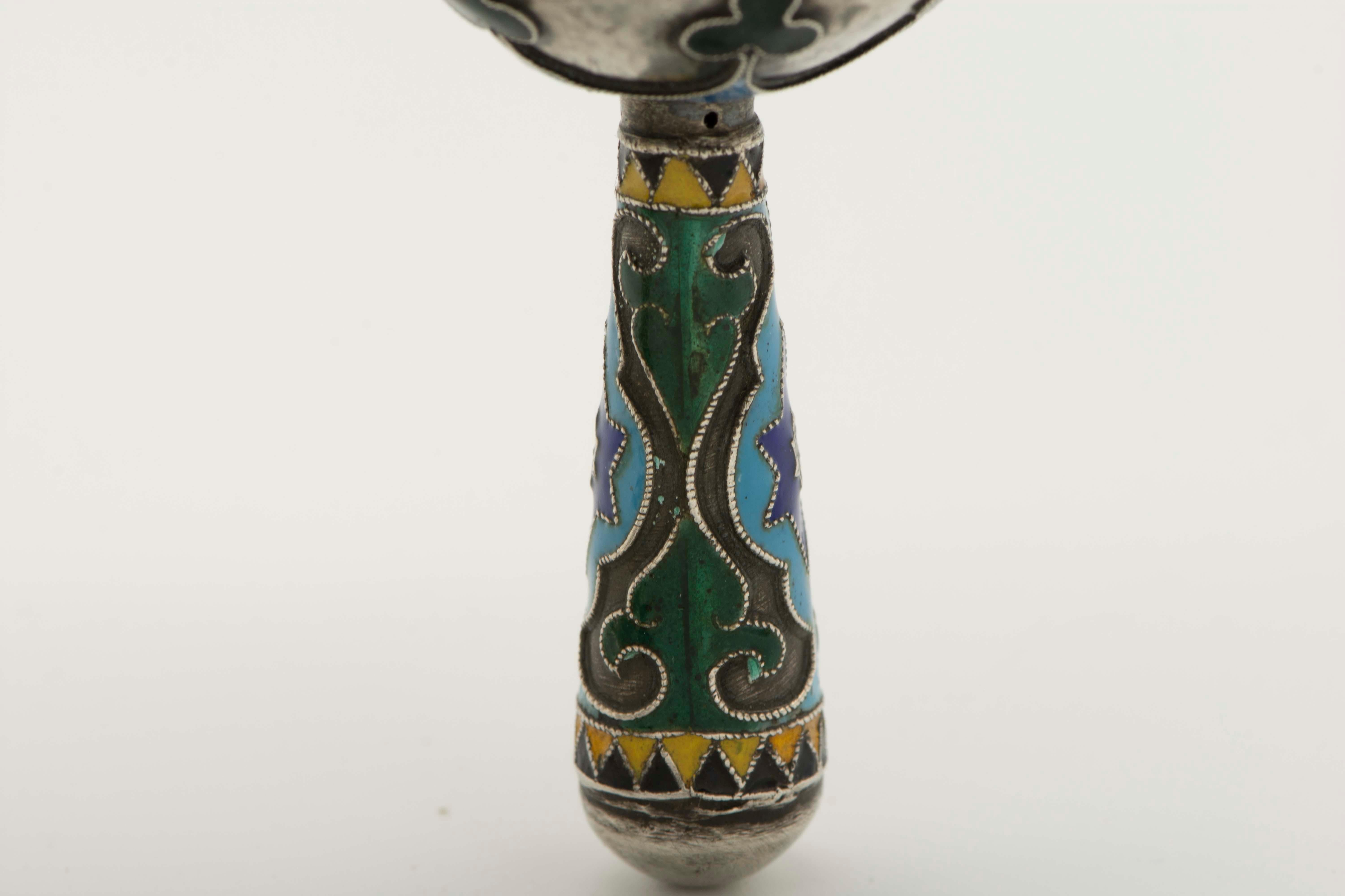 Late 19th Century Georgian Silver and Enamel Megillah Case and Esther Scroll 1