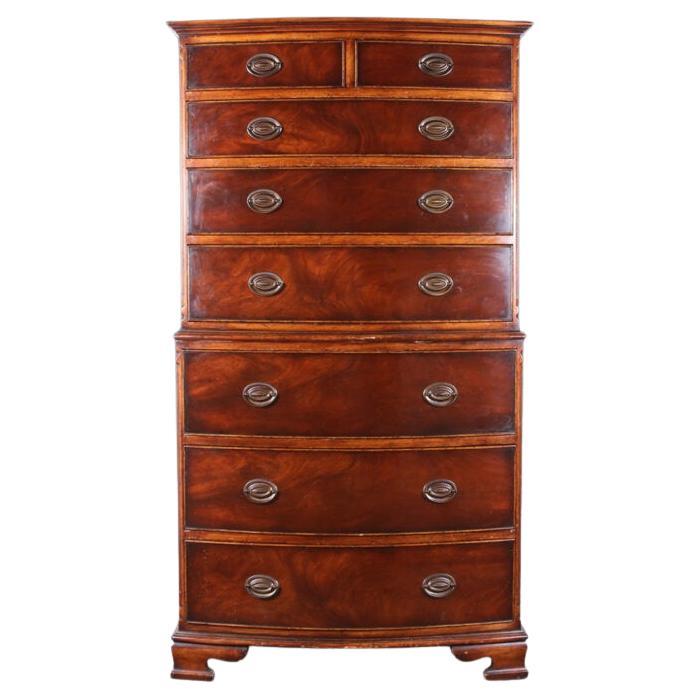 Late 19th Century Georgian Style Chest on Chest
