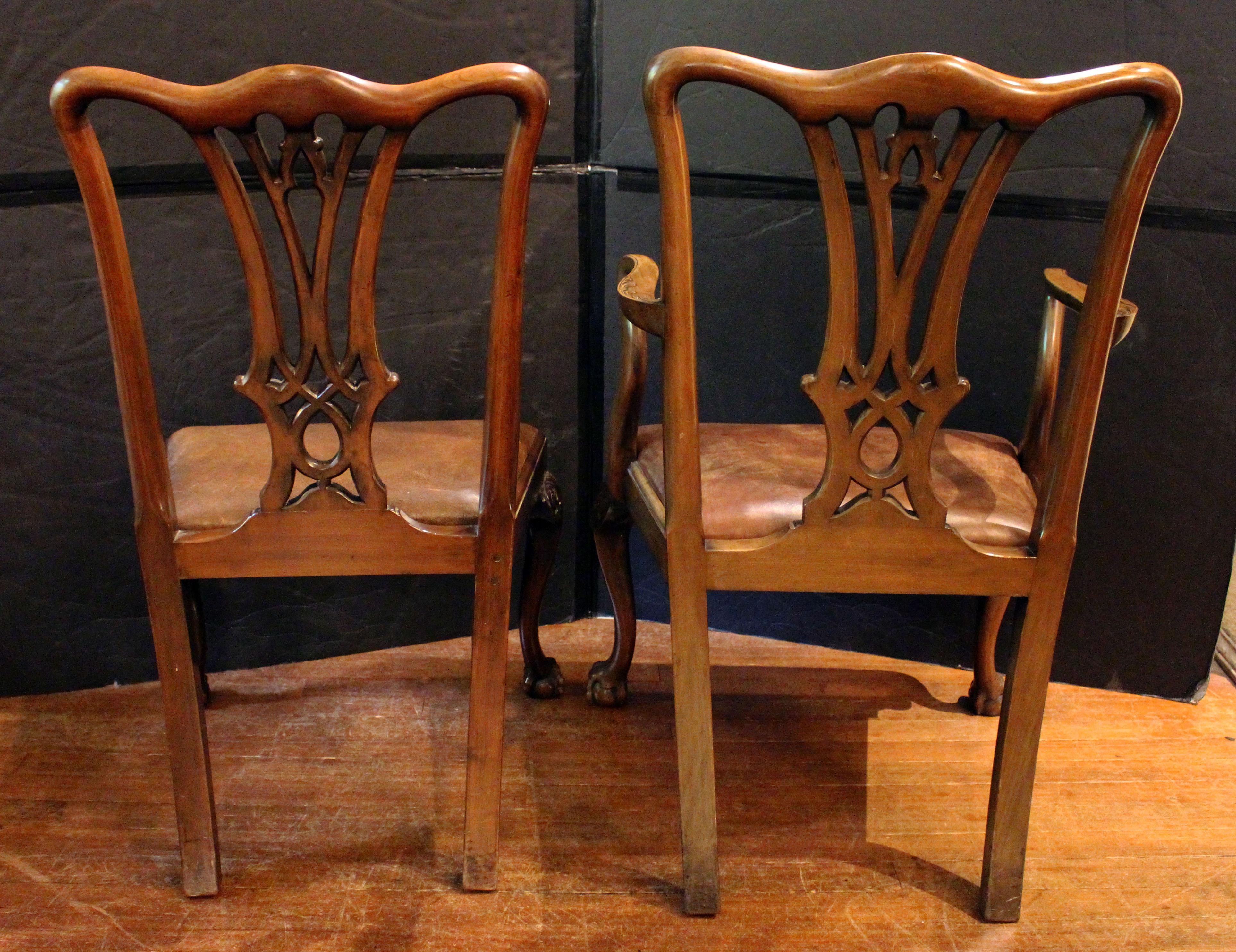 Late 19th Century Georgian Style Set of 10 Dining Chairs Inglés en venta
