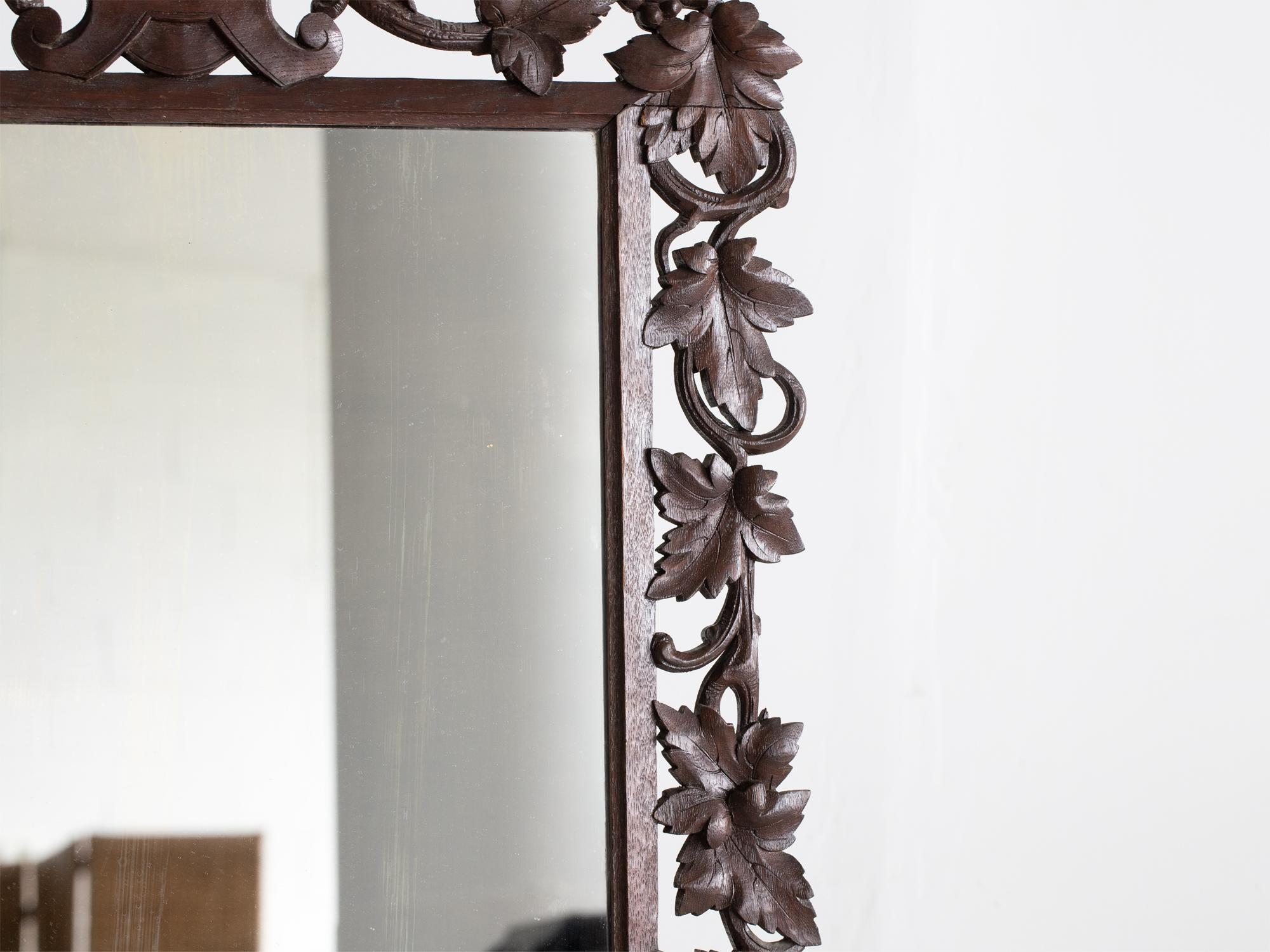 Late 19th Century German Black Forest Mirror For Sale 1