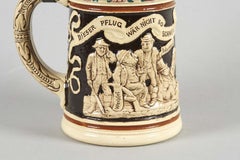 Late 19th Century German Ceramic Beer Stein
