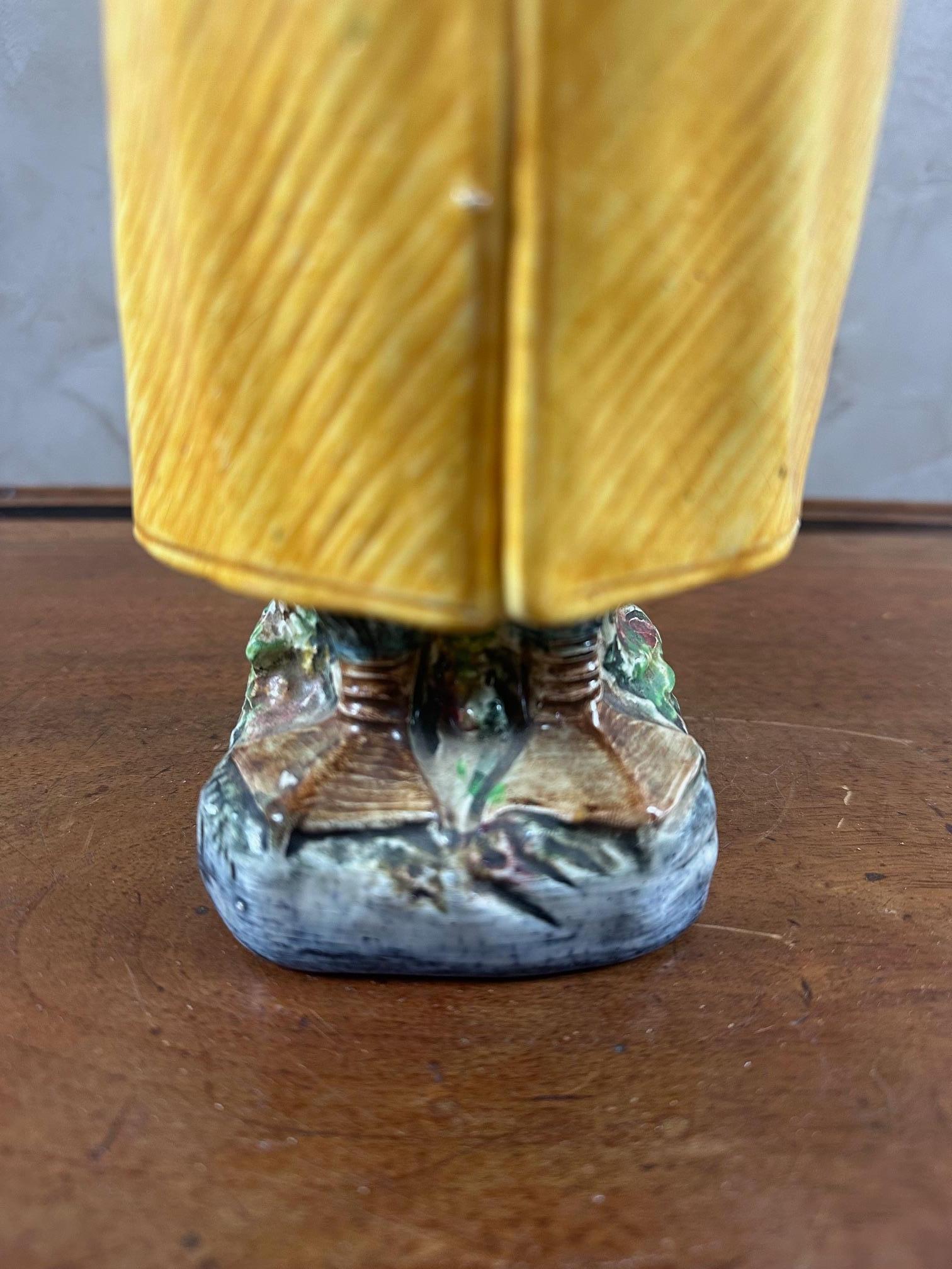 Late 19th century German Majolica Duck Decanter, 1890s 7