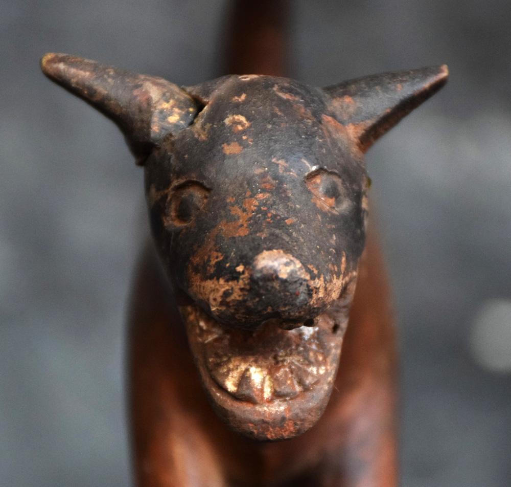 Late 19th Century German Naive Folk Art Hand Carved Figure of a Dog  1