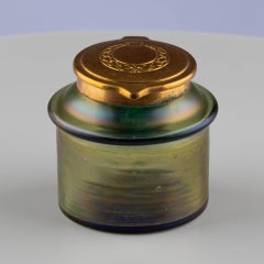 Calamaio in vetro tedesco o boemo della fine del XIX secolo