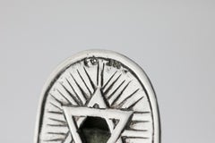 Deutsche Mezuzah aus Silber des späten 19. Jahrhunderts