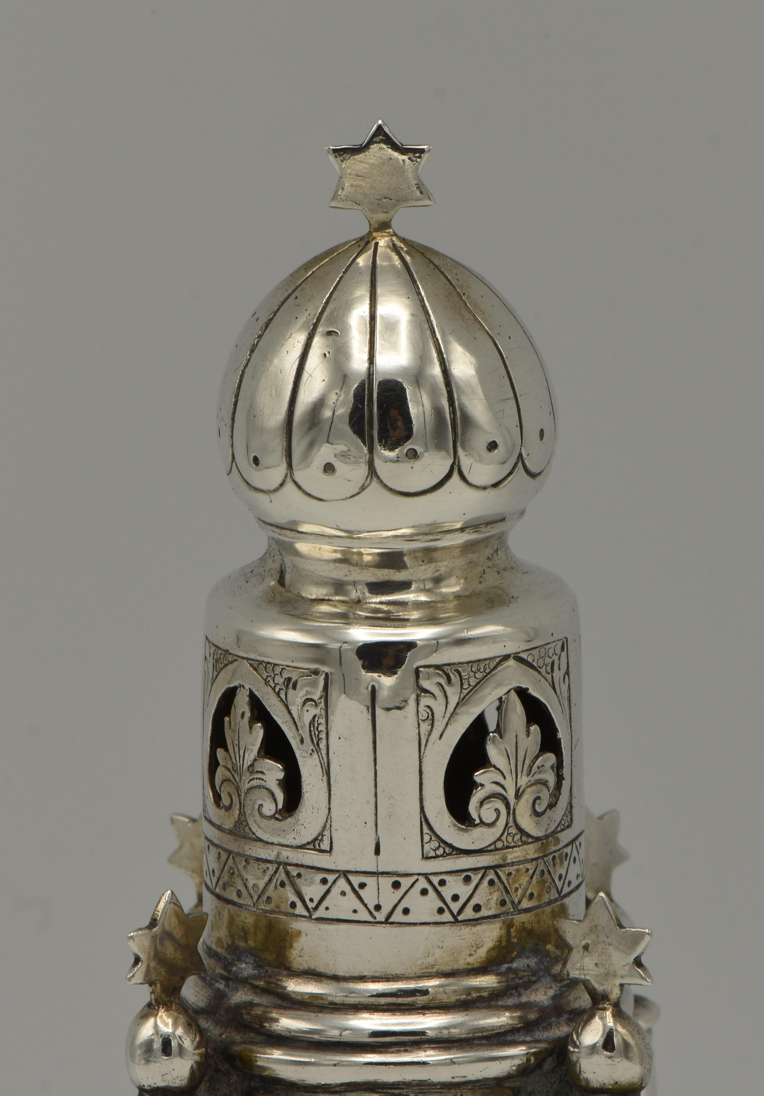 Late 19th Century German Silver Spice Tower In Good Condition In New York, NY