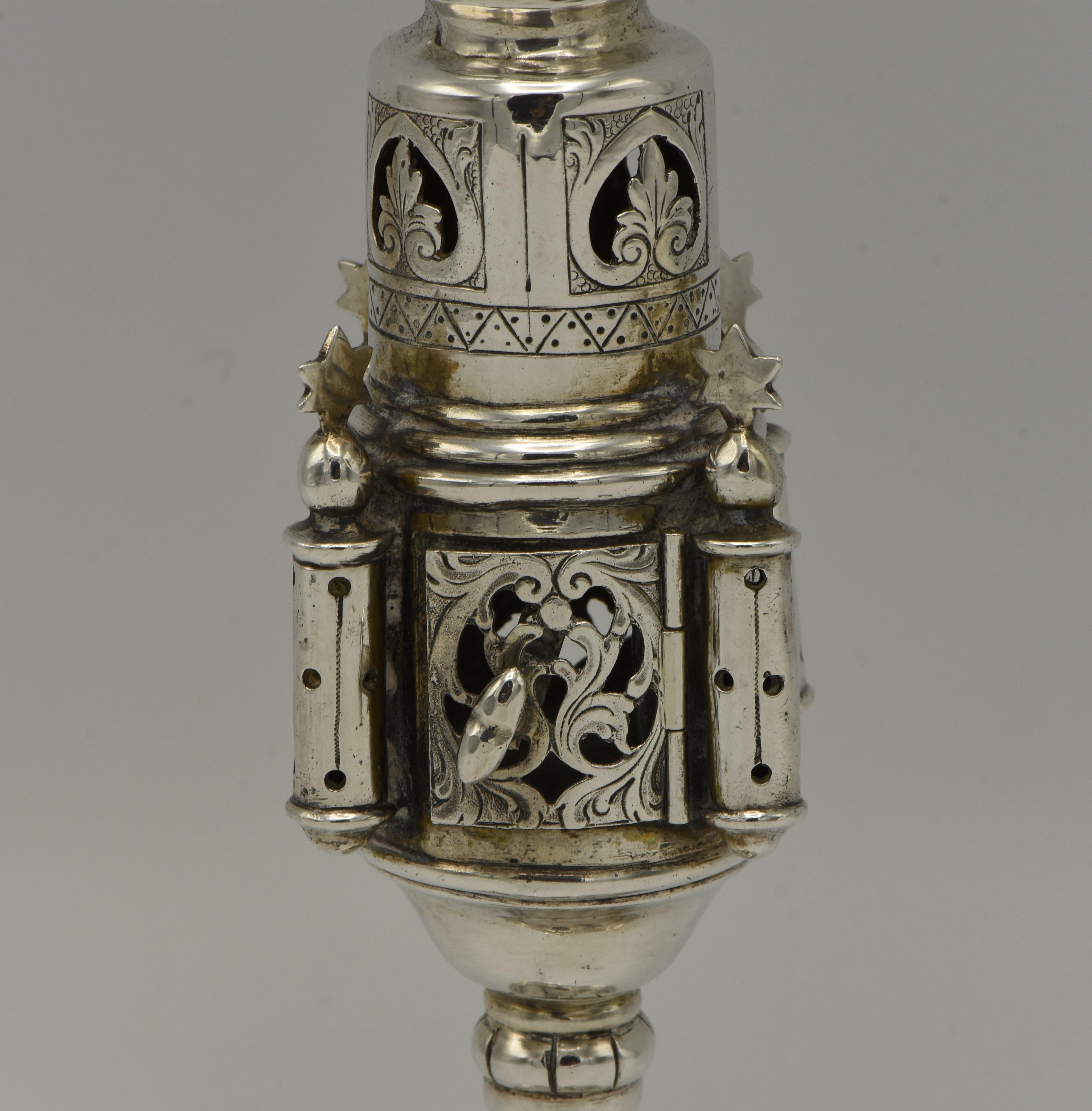 Late 19th Century German Silver Spice Tower 1