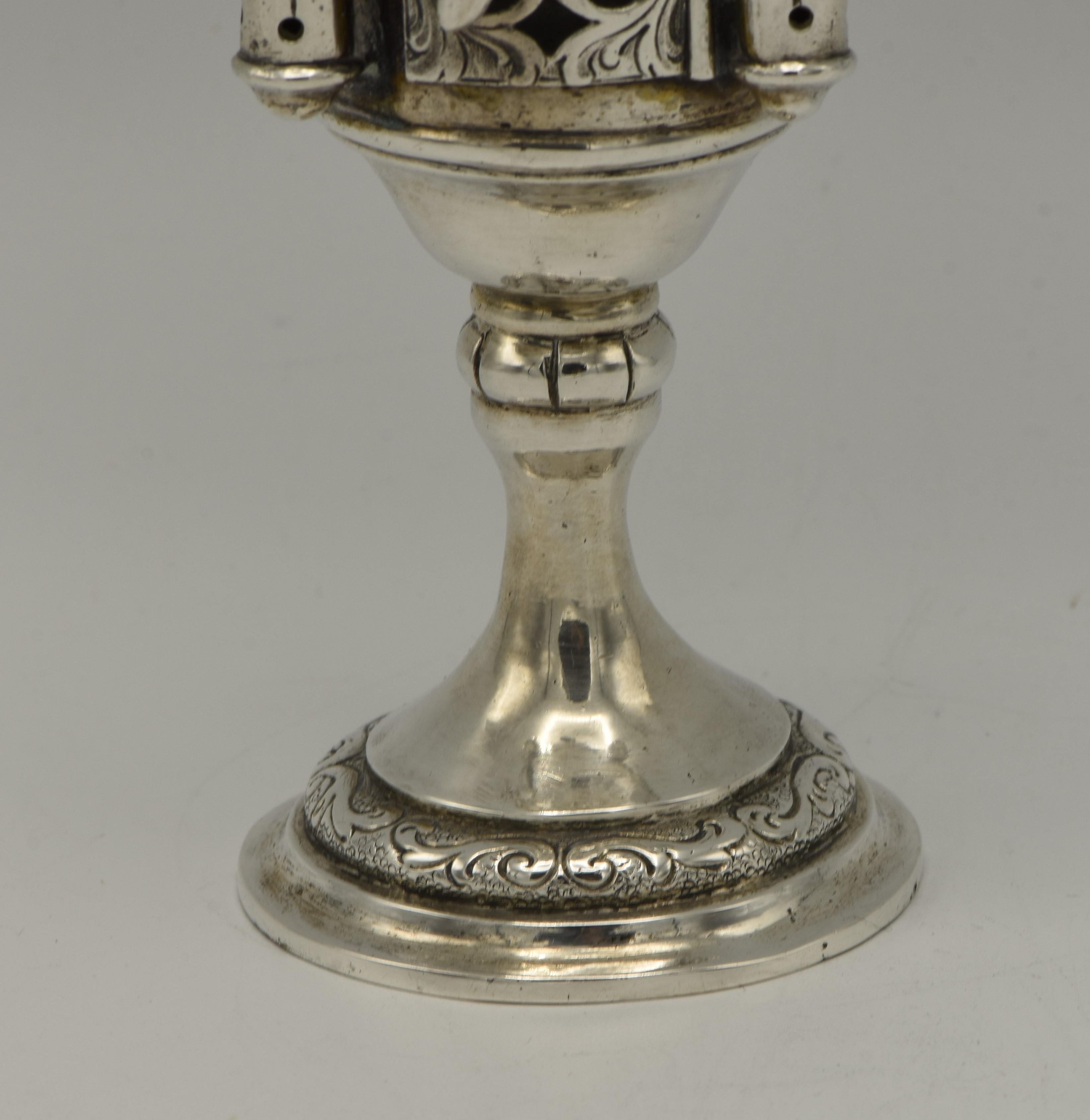 Late 19th Century German Silver Spice Tower 2