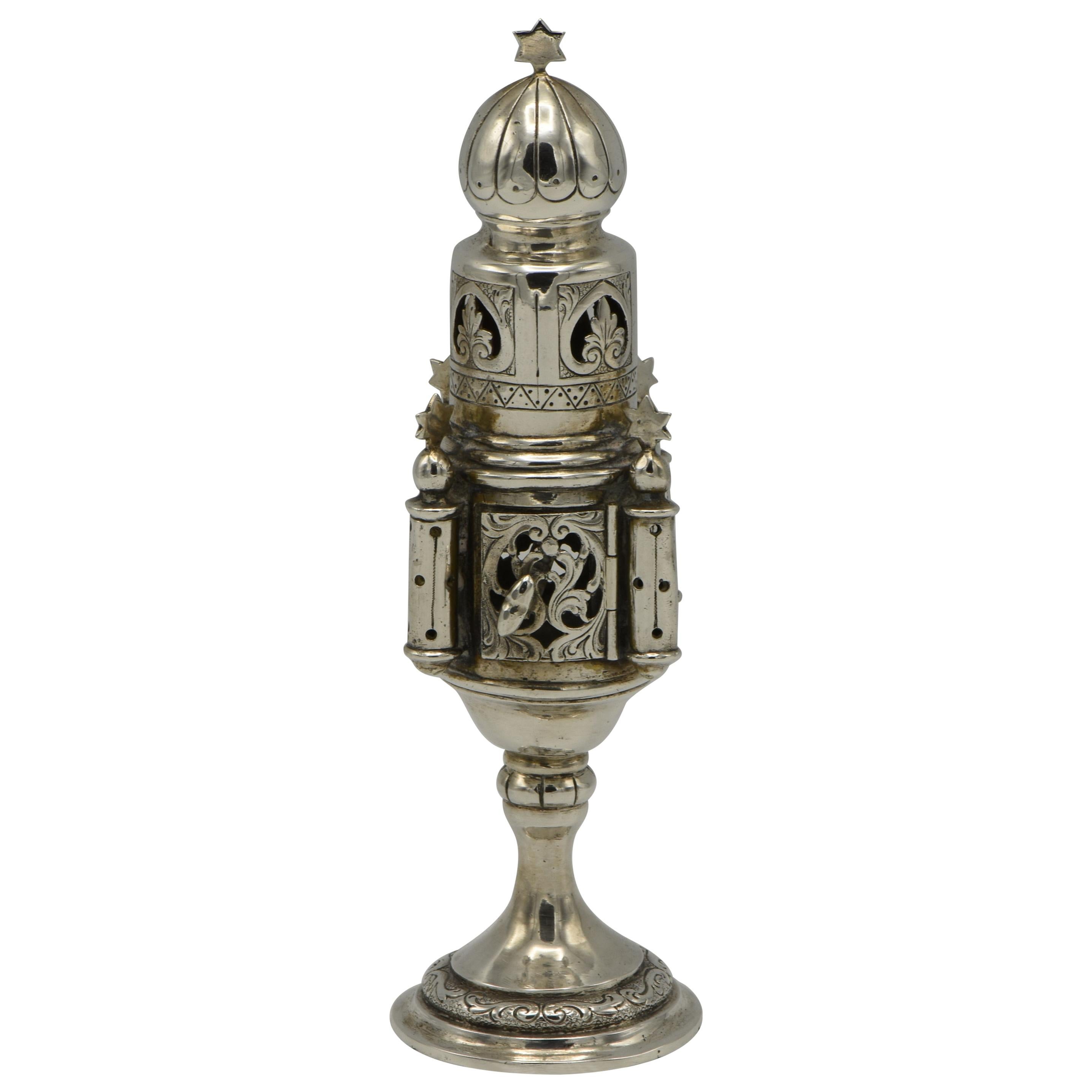 Late 19th Century German Silver Spice Tower