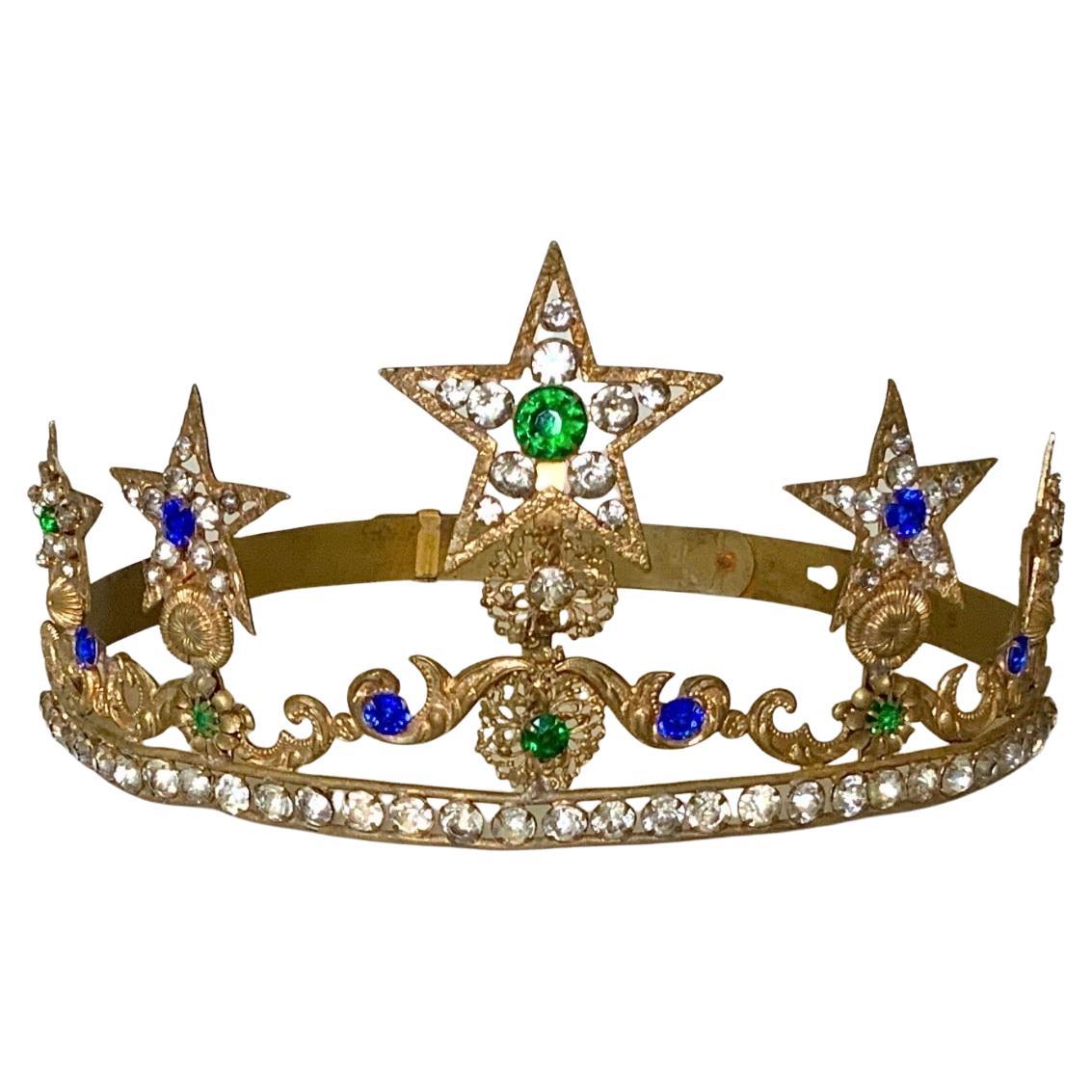 French Gothic Revival Style Pierced Metal Crown, Europe, Late 20th ...
