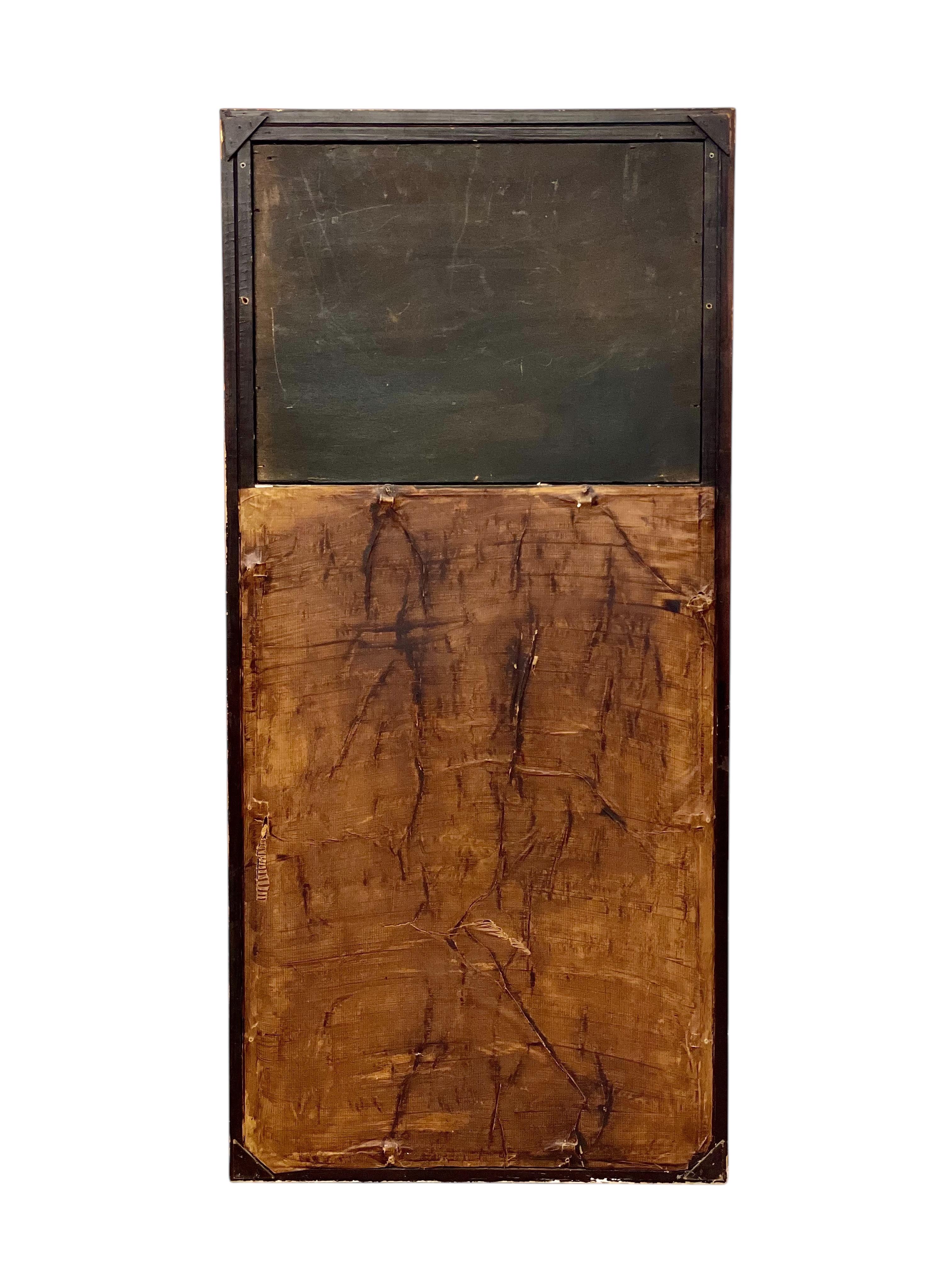 Specchio Trumeau dorato del XIX secolo con pittura marittima in vendita 4