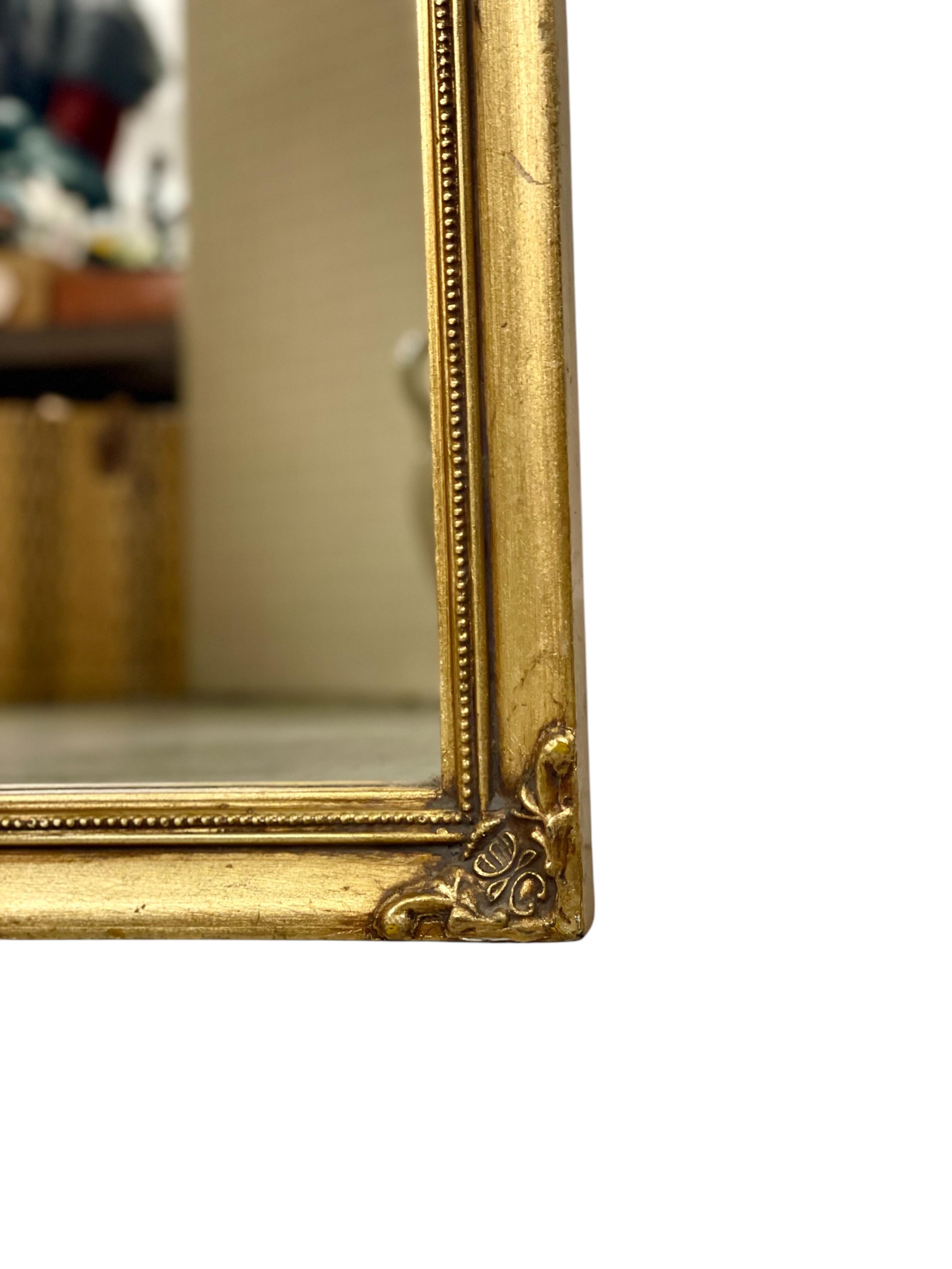 Specchio Trumeau dorato del XIX secolo con pittura marittima in vendita 3