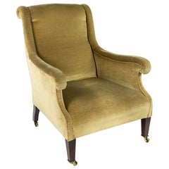 Late 19th Century Gillows of Lancaster and Upholstered Library Chair