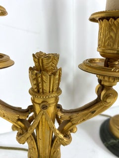 Late 19th Century Gilt Bronze  Bouillotte Lamps Set of 2