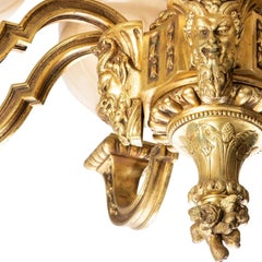Araña de bronce dorado de finales del siglo XIX