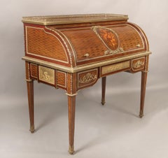 Late 19th Century Gilt Bronze Mounted Bureau a Cylindre by François Linke