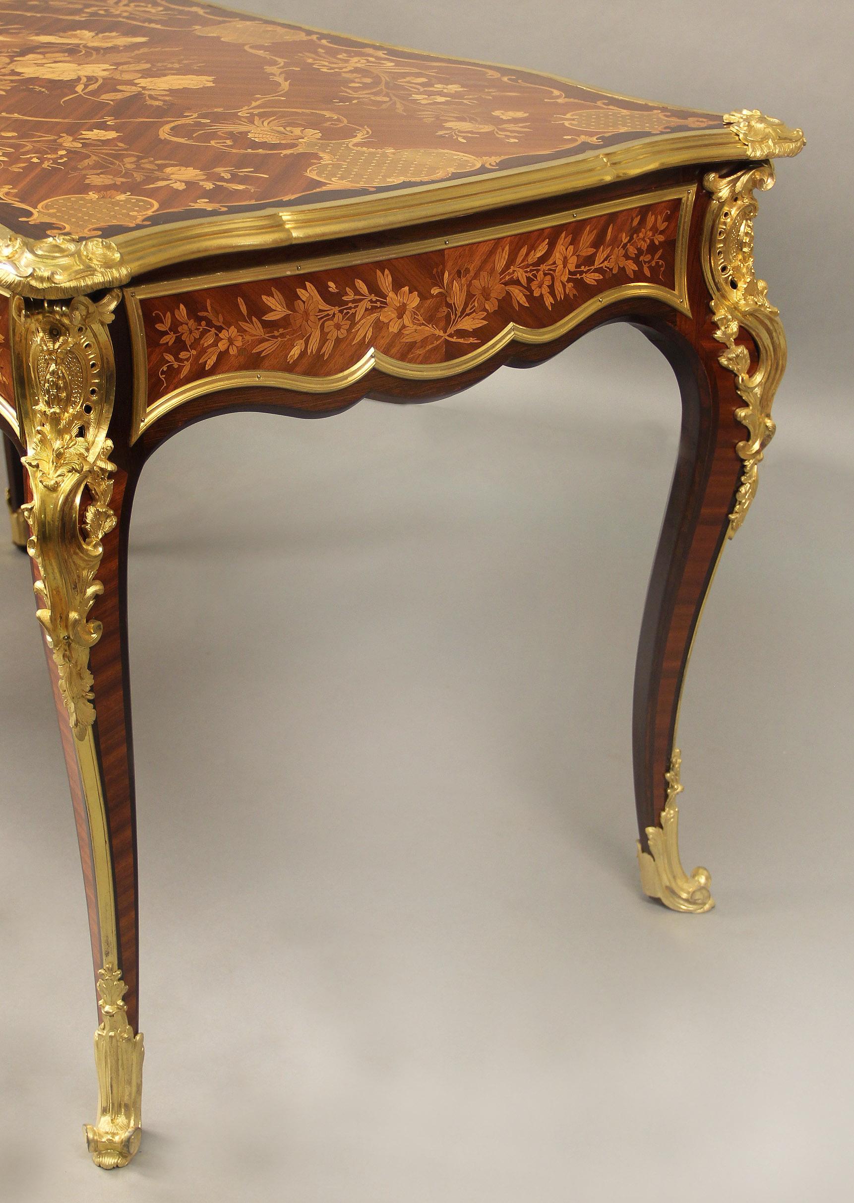 Late 19th Century Gilt Bronze Mounted Inlaid Marquety Table by Paul Sormani For Sale 1