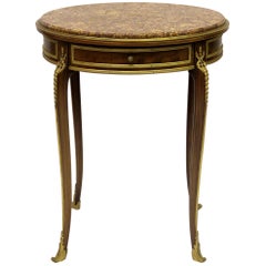 Late 19th Century Gilt Bronze Mounted Louis XV Style Lamp Table