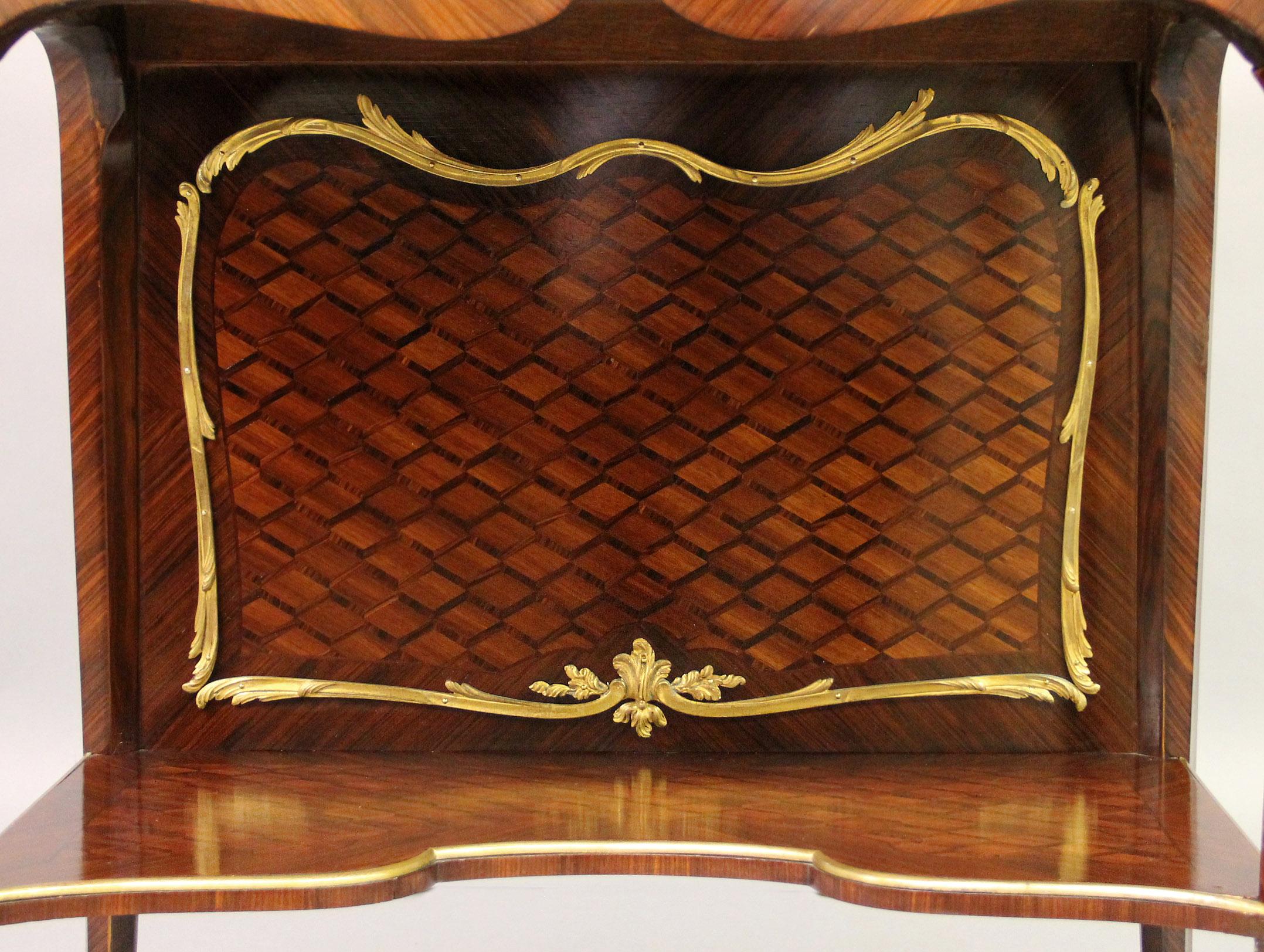 Belle Époque Late 19th Century Gilt Bronze Mounted Marquetry Cabinet by François Linke