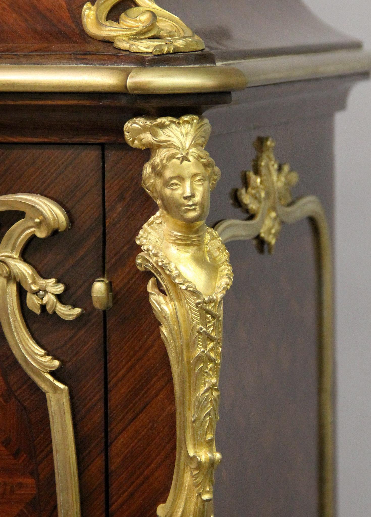 Late 19th Century Gilt Bronze Mounted Marquetry Cabinet by François Linke In Good Condition In New York, NY