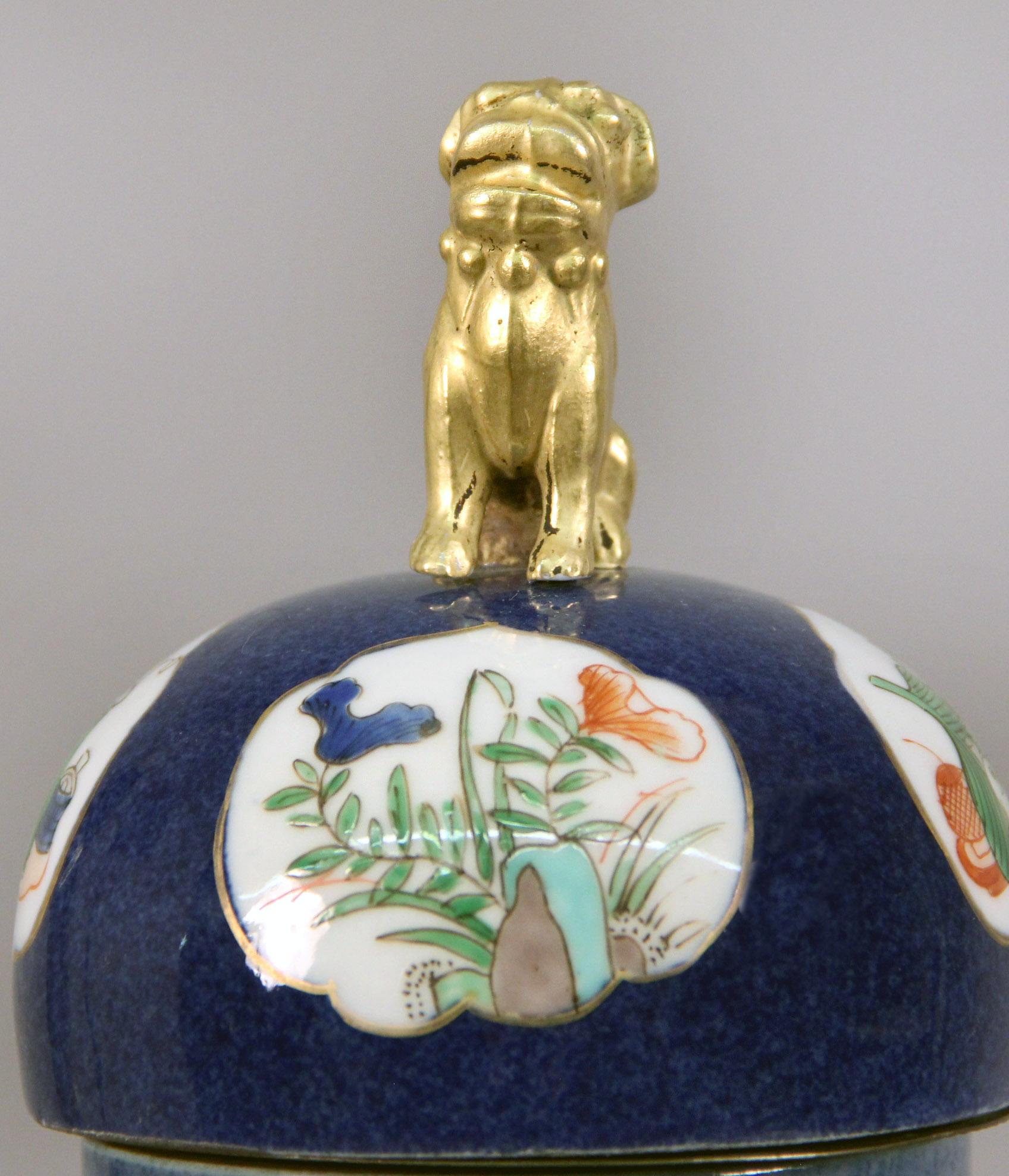 Late 19th Century Gilt Bronze Mounted Samson Porcelain Oriental Decorative Vase In Good Condition For Sale In Long Island City, NY
