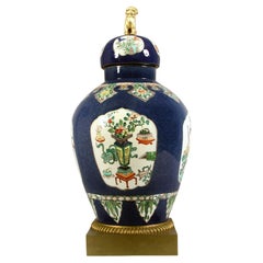 Late 19th Century Gilt Bronze Mounted Samson Porcelain Oriental Decorative Vase