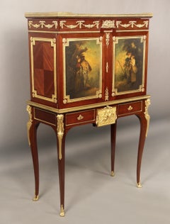 Meuble de rangement Vernis Martin monté sur bronze doré de la fin du XIXe siècle par Paul Sormani
