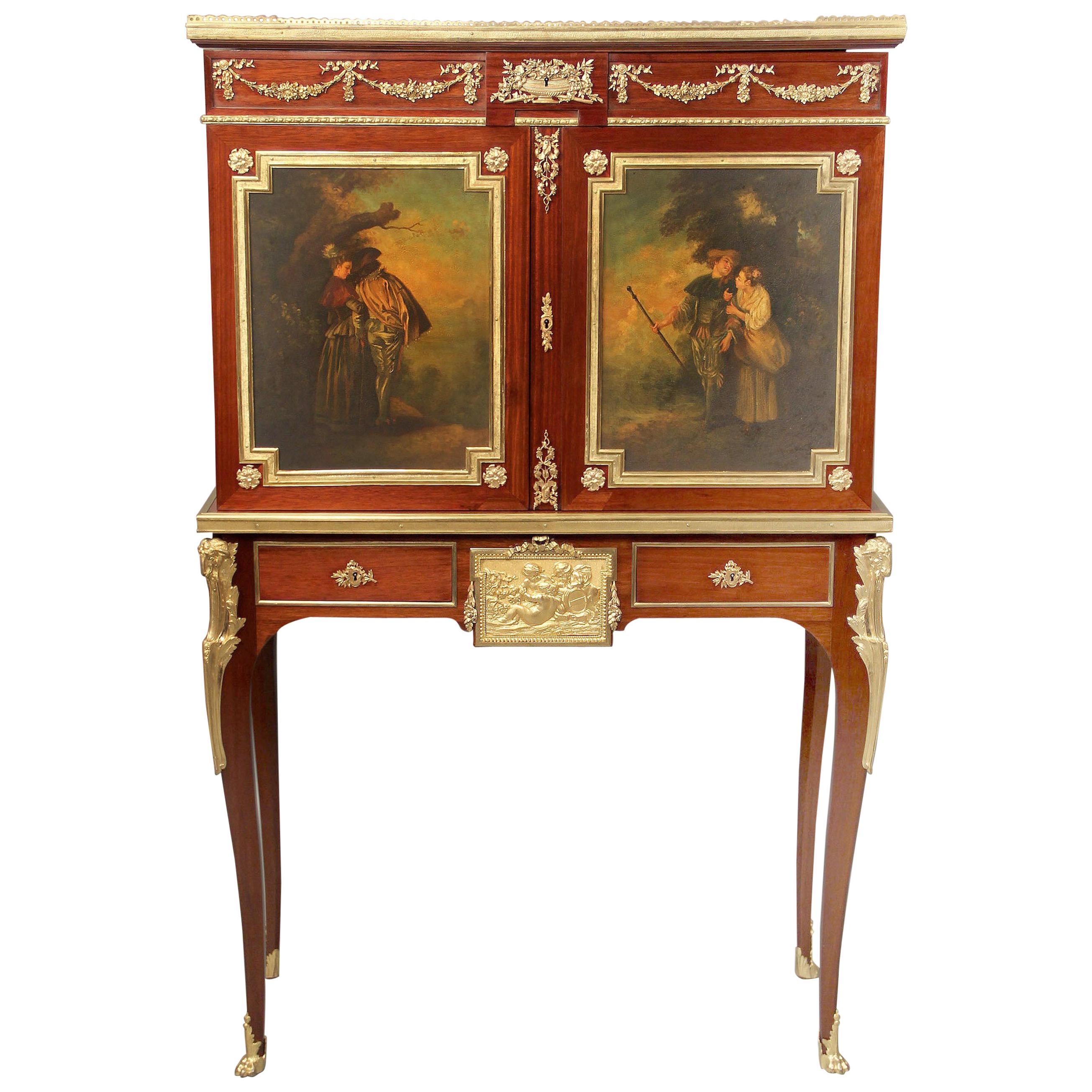 Late 19th Century Gilt Bronze-Mounted Vernis Martin Cabinet by Paul Sormani