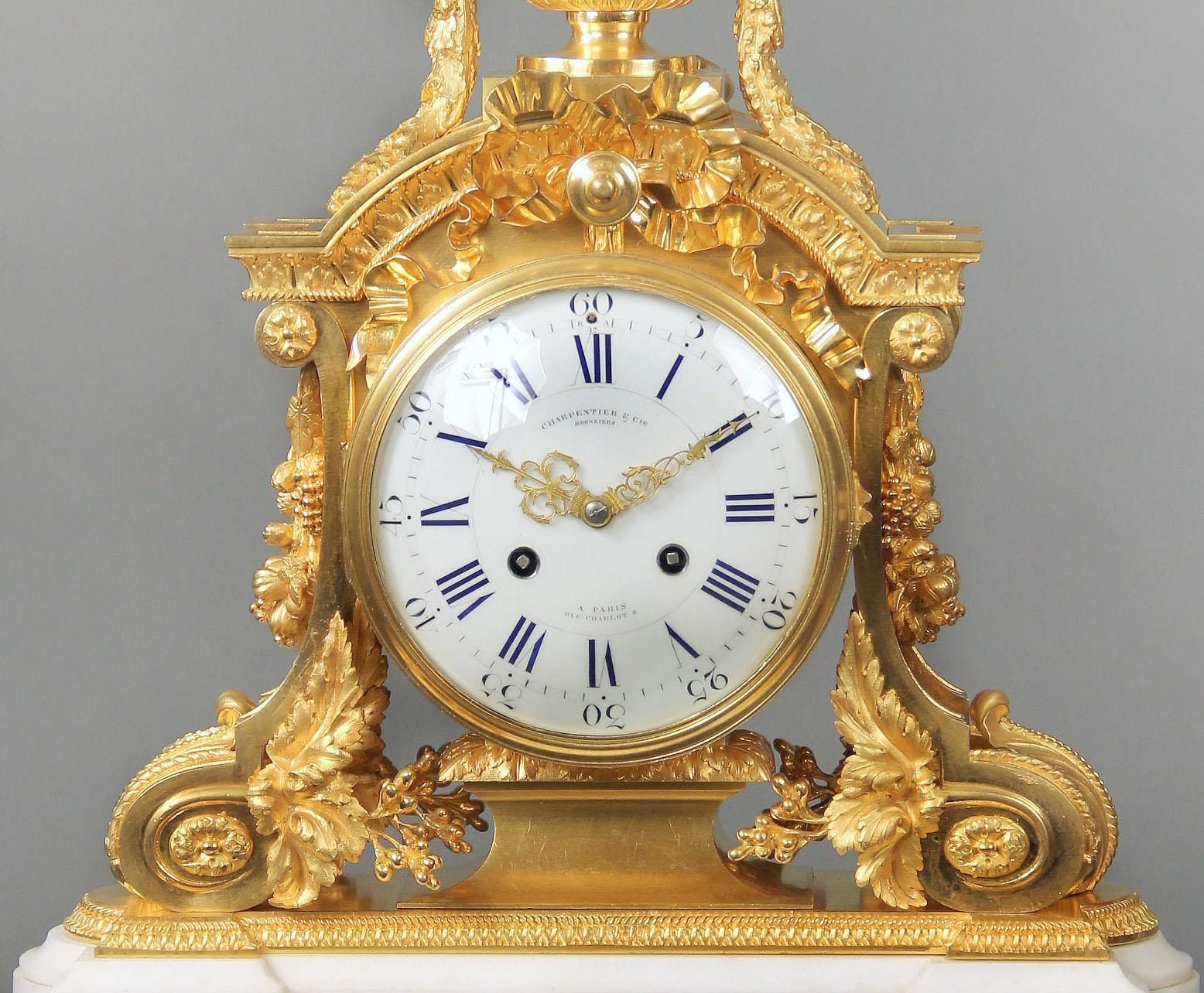 white mantle clocks