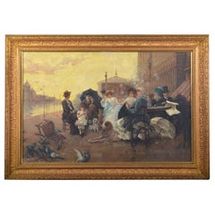Late 19th Century Giltwood Framed Signed Oil on Canvas