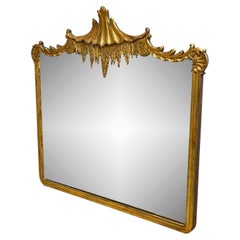 Late 19th Century Giltwood & Gesso Carved Wall Mirror