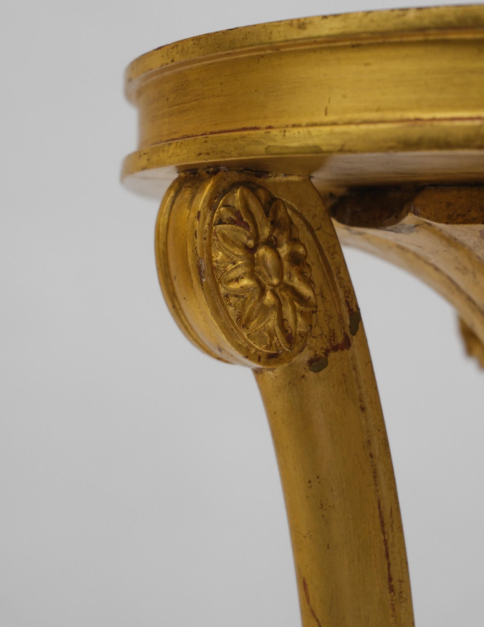 Britannique Fin du 19e siècle Gesso et bois doré  Torchère en vente