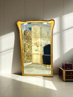 Late 19th Century Giltwood Mirror with Beveled Mercury Glass