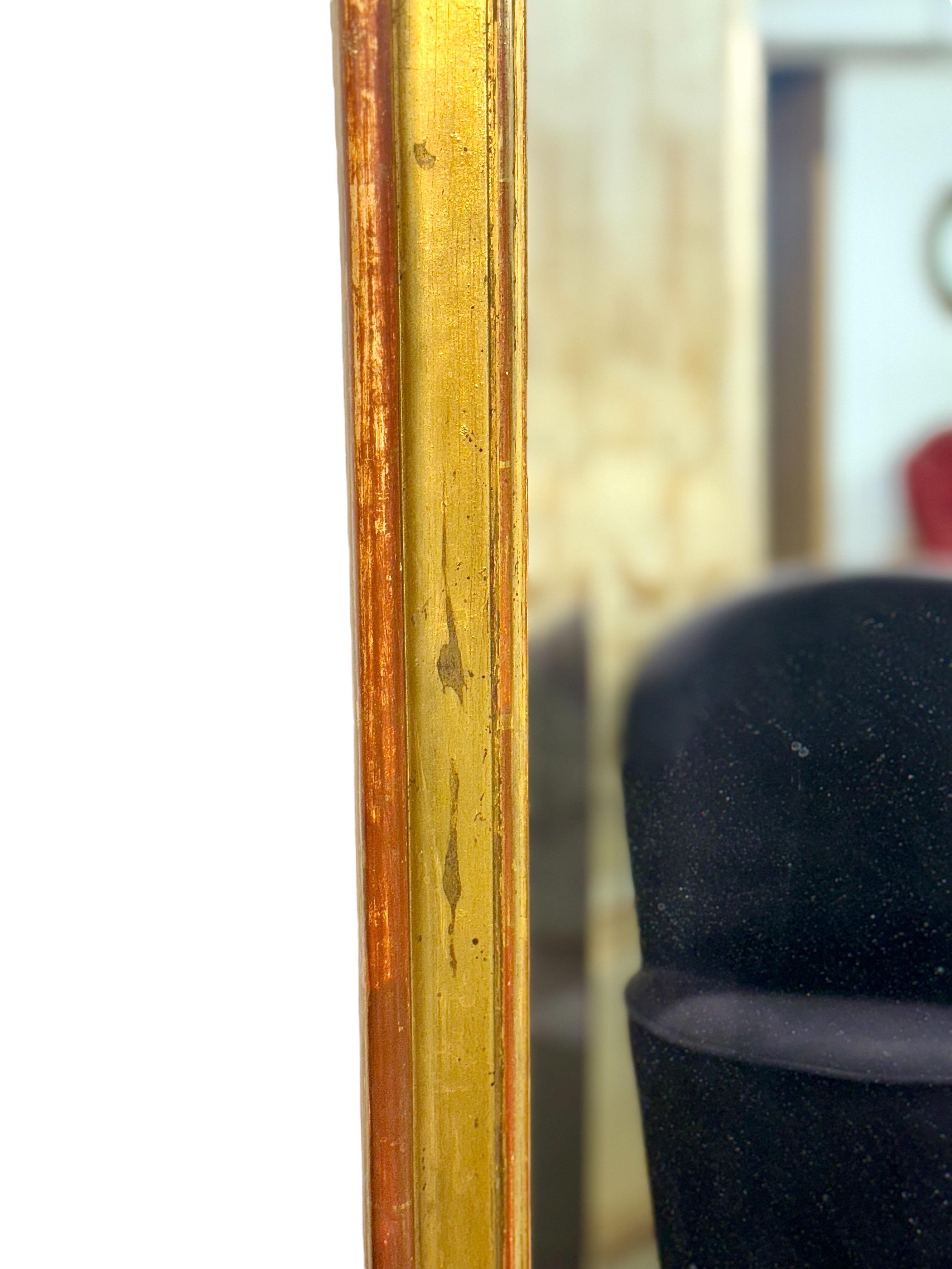 Late 19th Century Giltwood Mirror with Beveled Mercury Glass In Good Condition For Sale In LA CIOTAT, FR