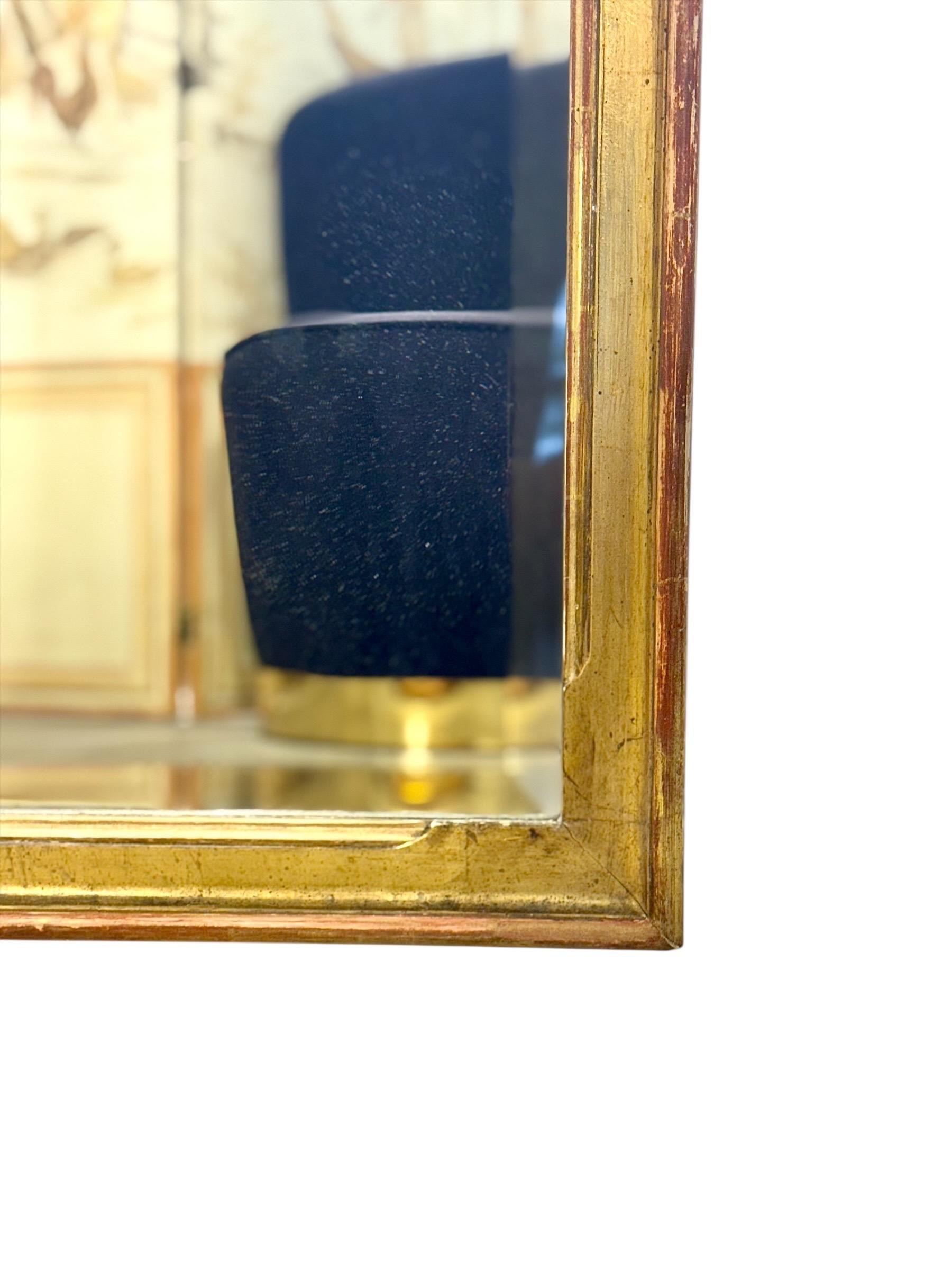Late 19th Century Giltwood Mirror with Beveled Mercury Glass For Sale 3