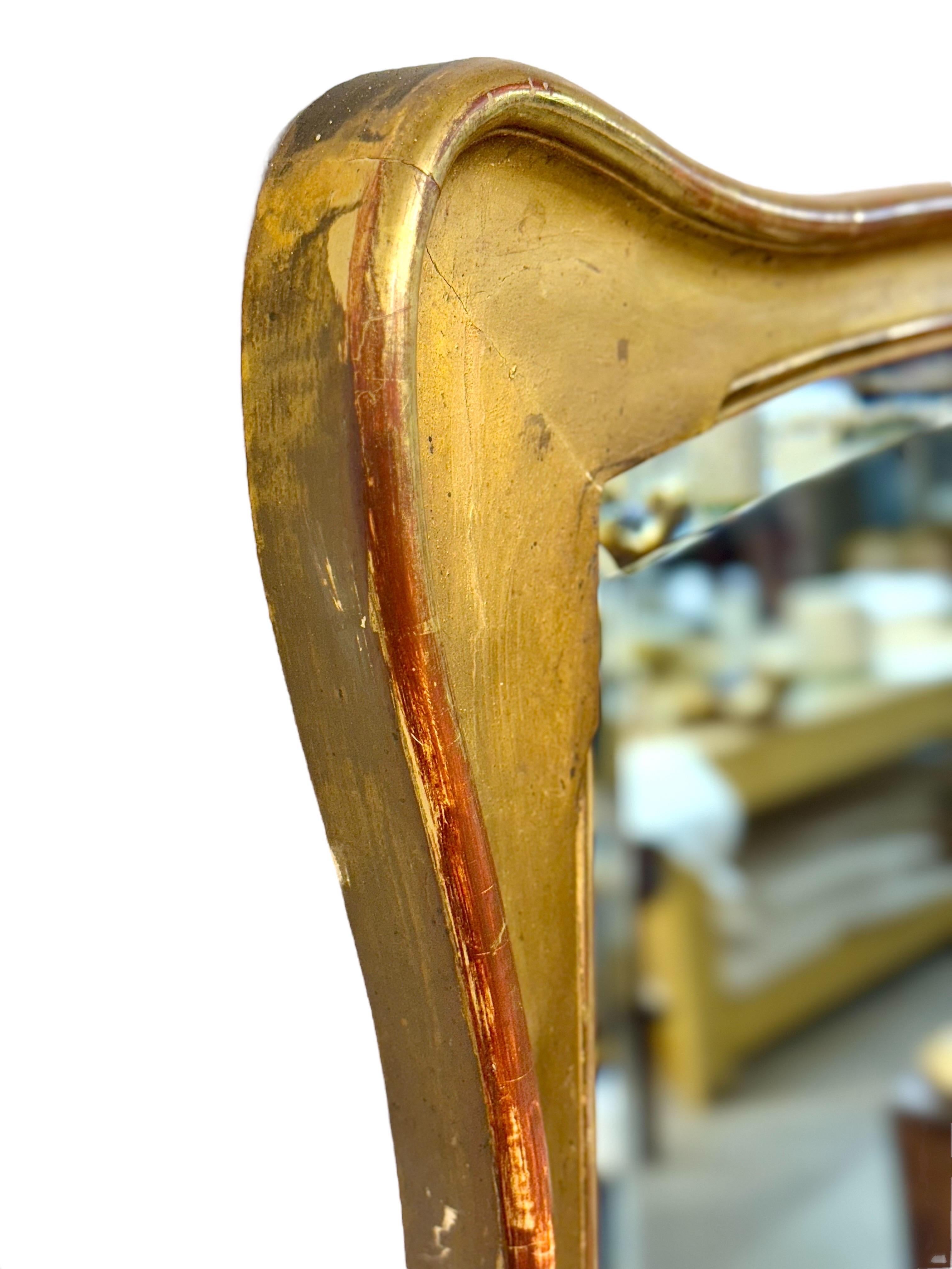 Late 19th Century Giltwood Mirror with Beveled Mercury Glass For Sale 4