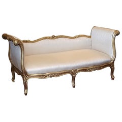 Antique Late 19th Century Giltwood Settee