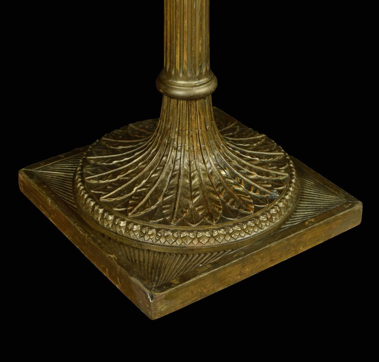 English Late 19th Century Giltwood Torchere For Sale