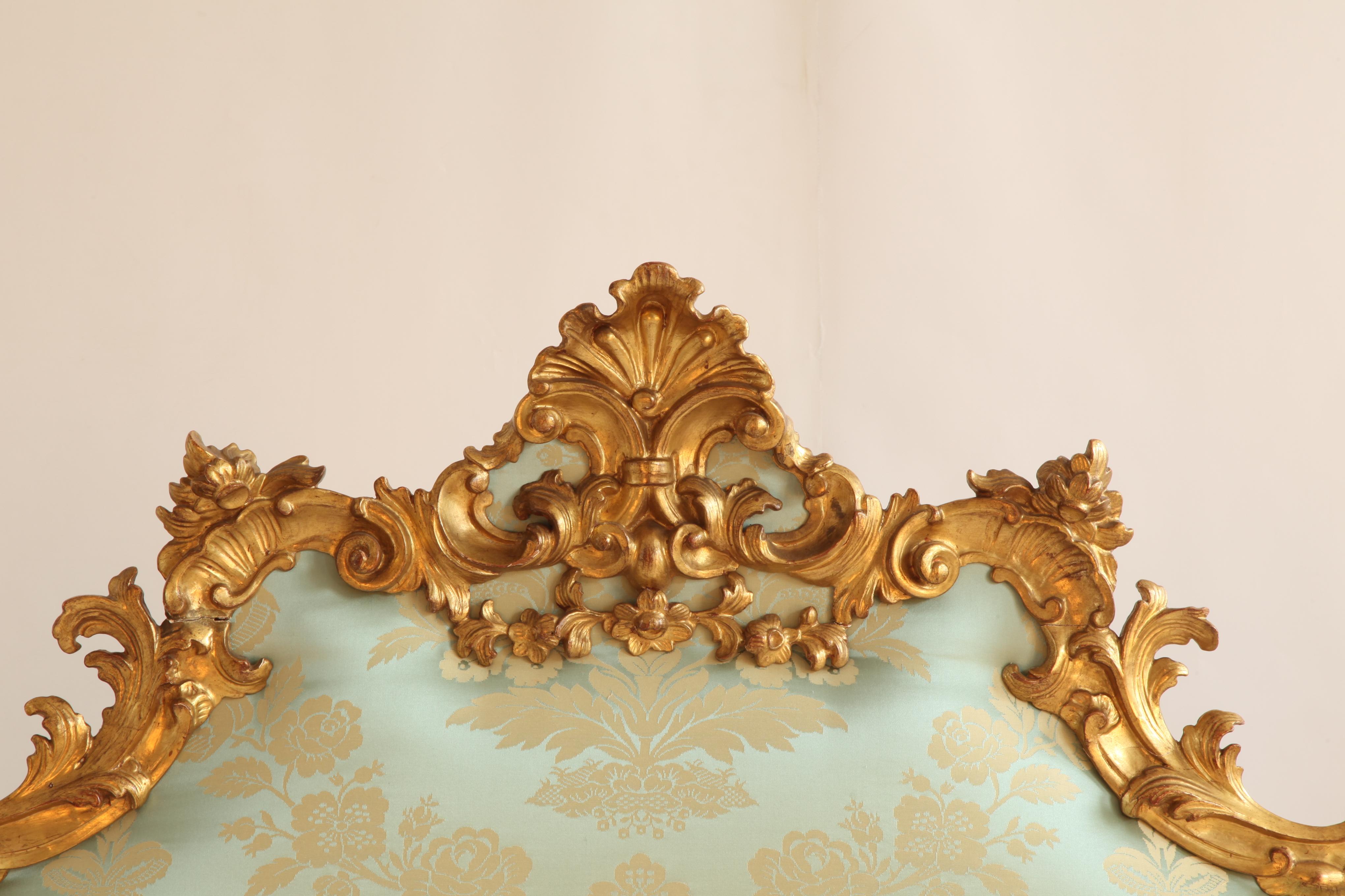 Baroque Late 19th Century Giltwood Venetian Headboard