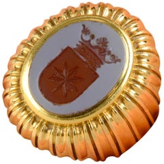Late 19th Century Gold Agate Seal Signet Ring