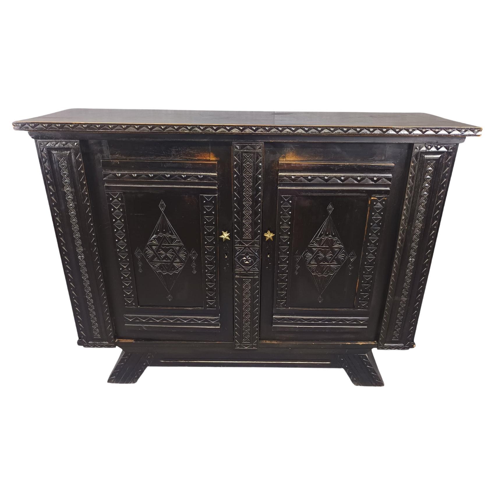 "Late 19th century Gothic Inlaid Furniture - Historical Elegance" For Sale