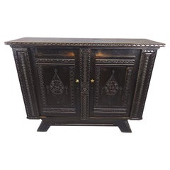 Antique "Late 19th century Gothic Inlaid Furniture - Historical Elegance"