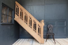 Late 19th Century Gothic Revival Carved Oak Staircase