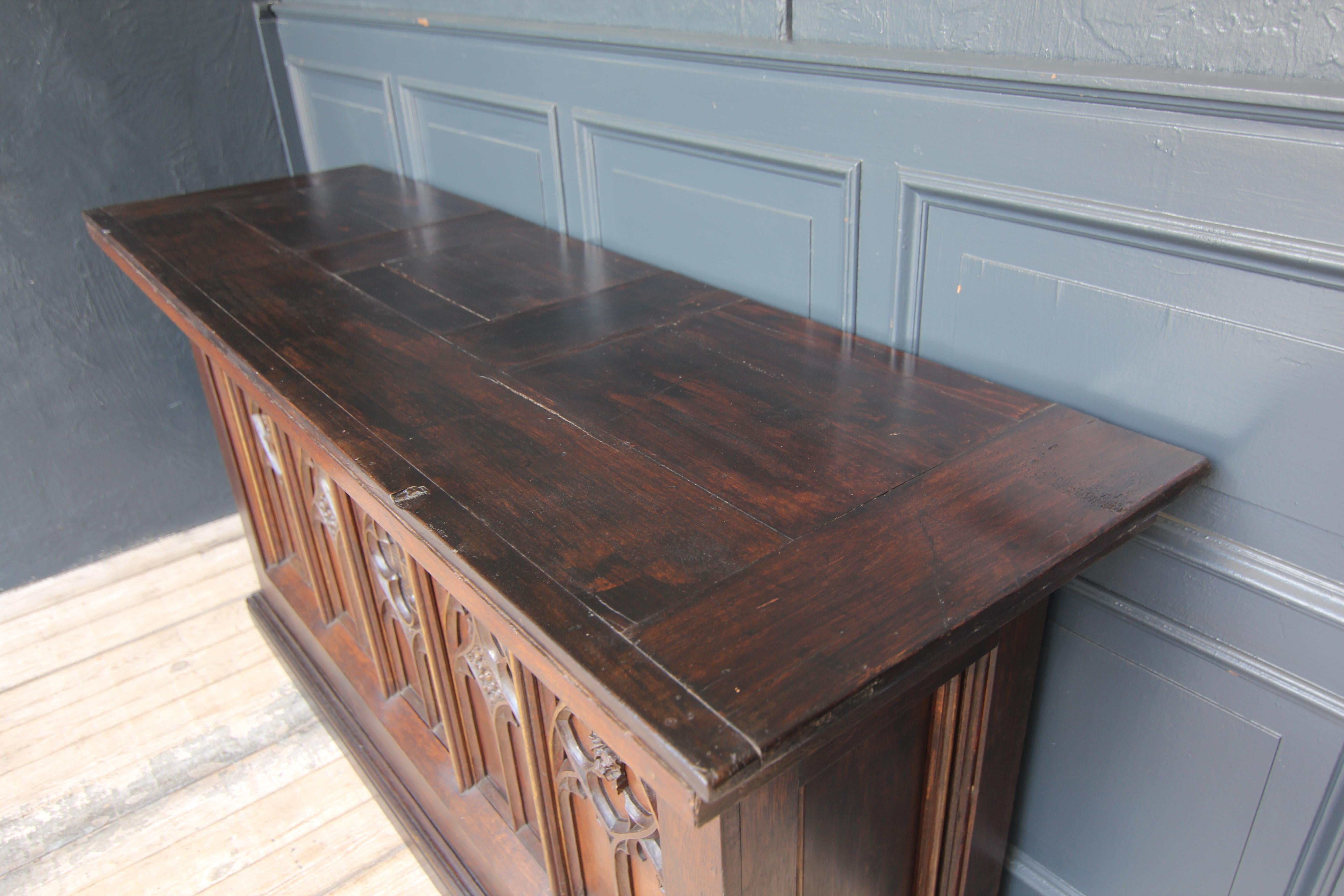 Late 19th Century Gothic Revival Shop Counter made of Oak 3